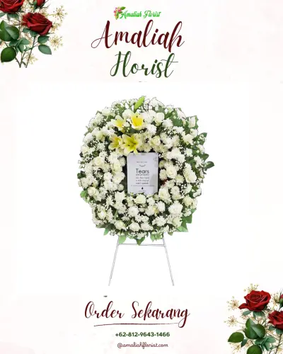 Krans Bunga Duka Cita di Pematang Sulur