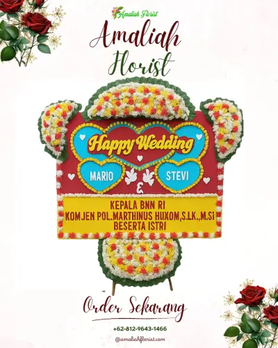 Karangan Papan Bunga Pernikahan di Pematang Sulur